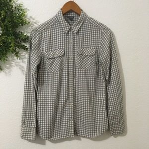 Eddie Bauer Checkered Gray Flannel Shirt